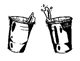 Cups Sticker by LB- Spirits