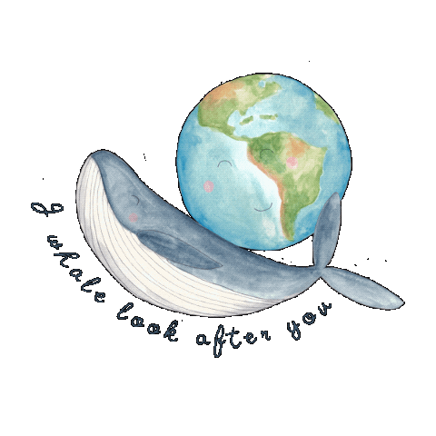 Earth Whale Sticker