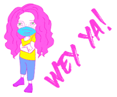 Tired Pink Sticker