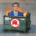 Doctor Oz GOP dumpster fire motion meme