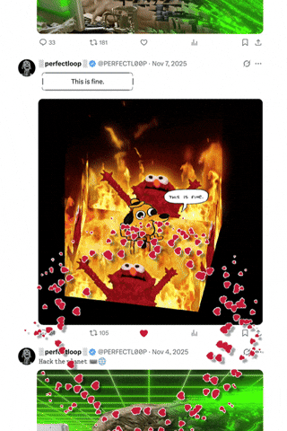 Digital Art Hearts GIF by PERFECTL00P