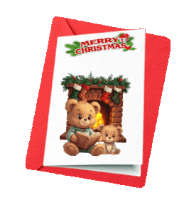 Teddy Bears Christmas Sticker