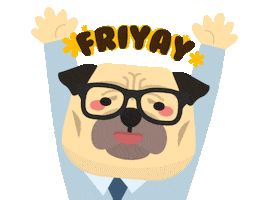 Pug Fri-Yay Sticker