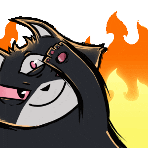 Cat Fire Sticker by Gottlos Auf Mutter