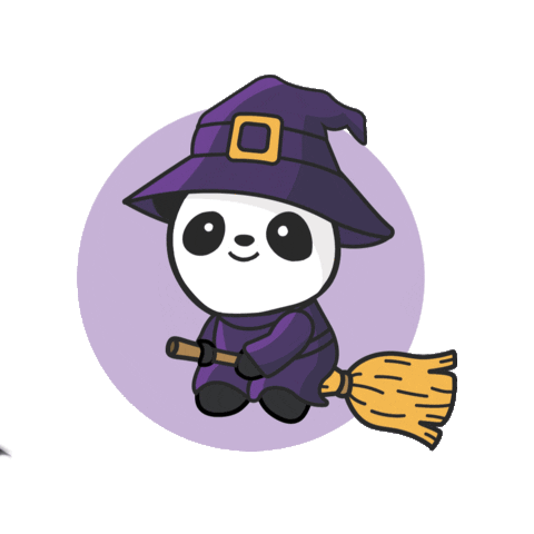 Happy Trick Or Treat Sticker by The Cheeky Panda