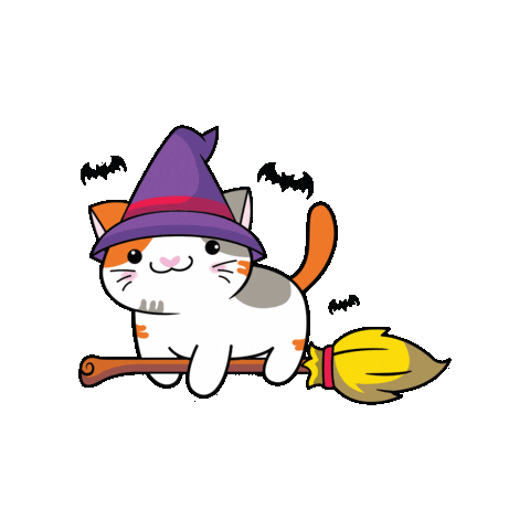 Trick-Or-Treat Cat Sticker by Petique, Inc.