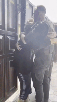 Ukrainian Mother and Son Reunite on Mother's Day