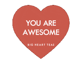 Awesome Heart Sticker Sticker by Big Heart Tea