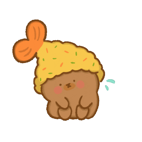 Hungry Teddy Bear Sticker by Regina Awang