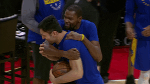 Golden State Warriors Hug GIF by NBA
