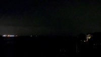Dauphin Island Illuminated by Lightning Amid Severe Thunderstorm Warning