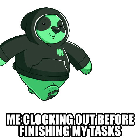 Friday Clocking Out Sticker by SuperVerse