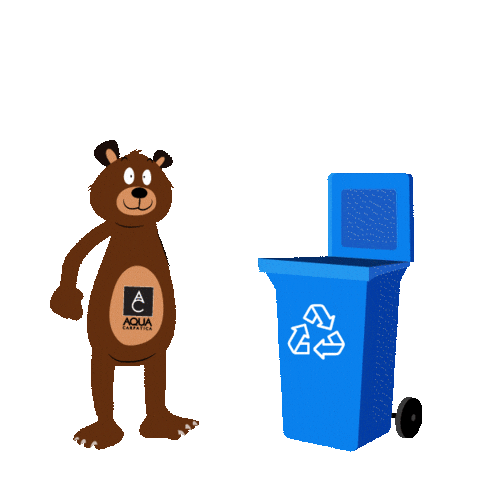 Bear Recycle Sticker by AQUA  Carpatica