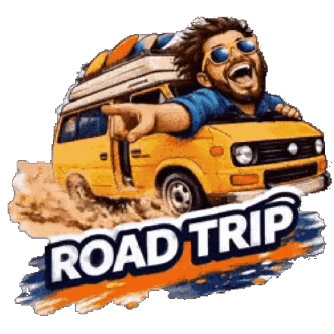 On The Road Travel Sticker by VanTrip.it