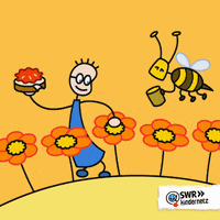Happy Honey Bee GIF by SWR Kindernetz